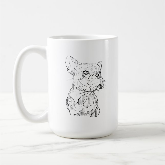 Mug Bouledogue Français - Tasse à café avec dessin (Gauche)