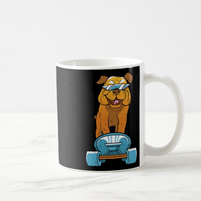 Mug Bouledogue Fun Skateboarding Bouledogue Français G (Droite)