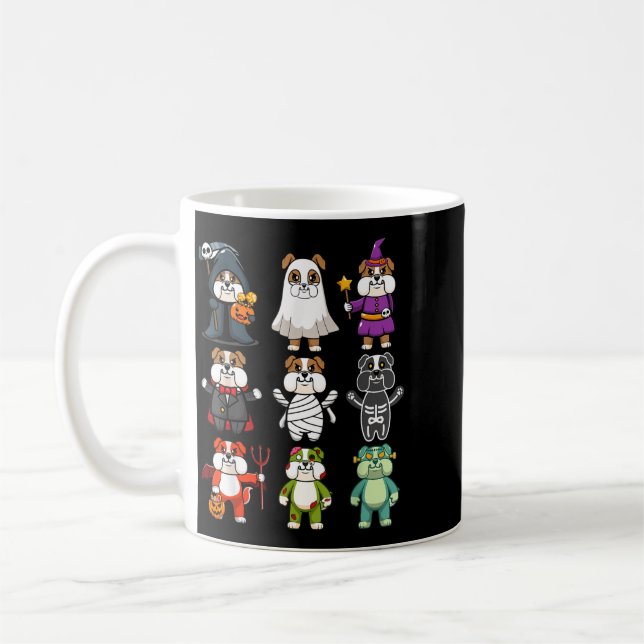 Mug Bouledogue Spooky Boo-Jee Horreur Citrouille Boule (Gauche)