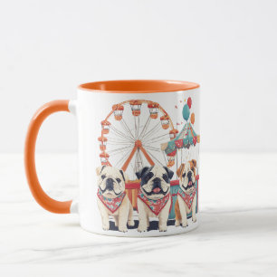 Mug Bouledogues anglais à une fête foraine