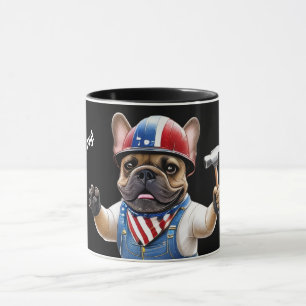 Mug Bouledogues français Joyeux Fête du Travail