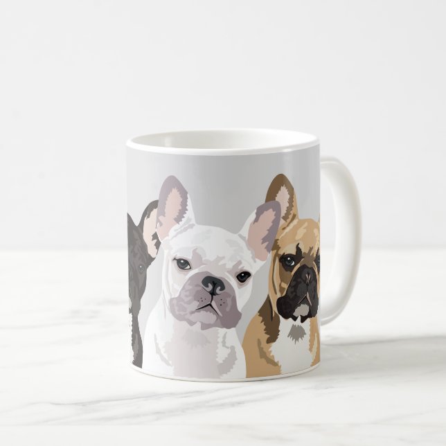 Mug Bouledogues Français | Mignon Bouledogue Français (Devant droit)
