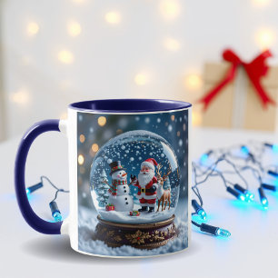 Mug Boules à neige de Noël personnalisées