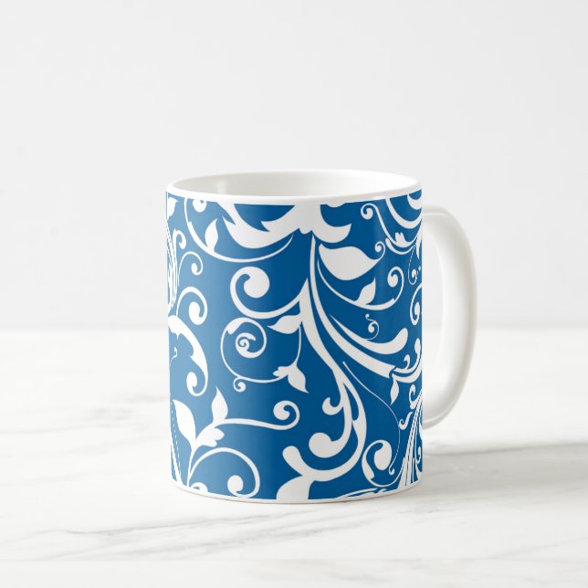Mug Boules Bleues Au Café (Devant droit)