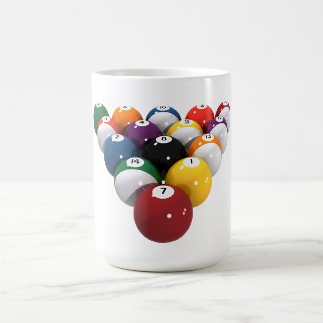 Mug Boules de billard : modèle 3D : (Centre)