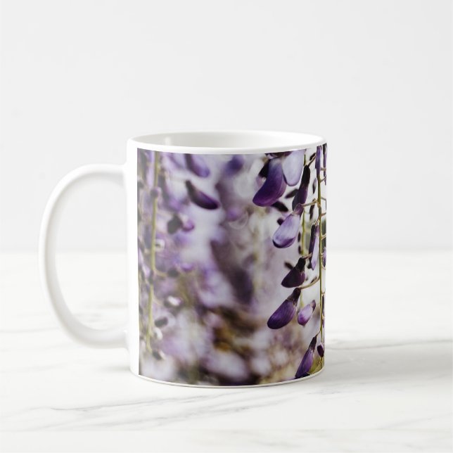 MUG BOULES DE FLEURS POURPULAIRES ET BLANCHES (Gauche)