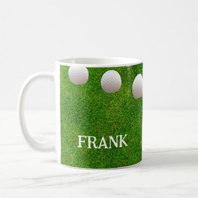 Mug Boules de golf sur herbe fraîchement coupée Person (Gauche)