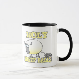 Mug boules de moutons saintes drôles démêlant les f