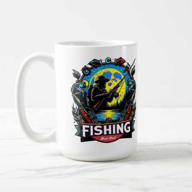 Mug Boules de pêche personnalisées (Gauche)