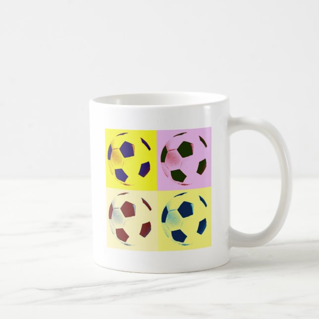 Mug Boules de soccer pop art (Droite)