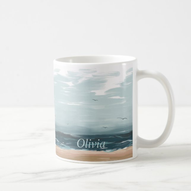 Mug Boules volantes de plage de la mer Stormy (Droite)