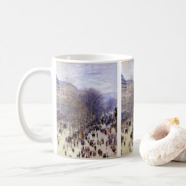 Mug Boulevard des Capucines par Claude Monet, Art nouv (Avec donut)