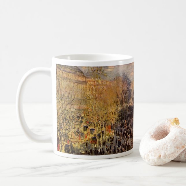 Mug Boulevard des Capucines par Claude Monet, Art nouv (Avec donut)