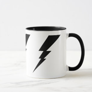 Mug Boulon de foudre Flash Noir.