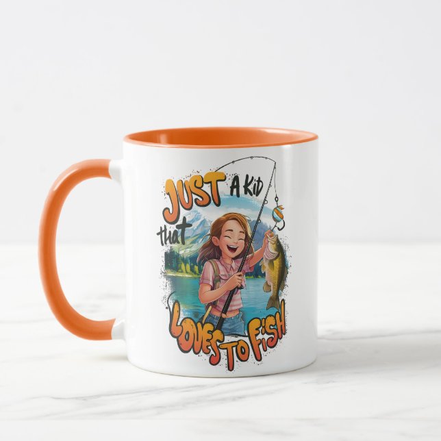 Mug Bountiful Catch : Jeune fille avec du poisson et l (Gauche)
