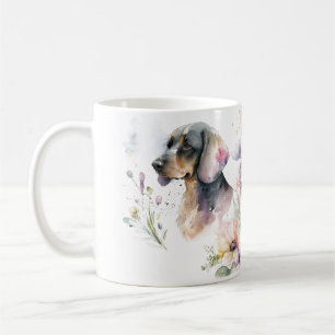 Mug Bouquet Dachshund et fleurs