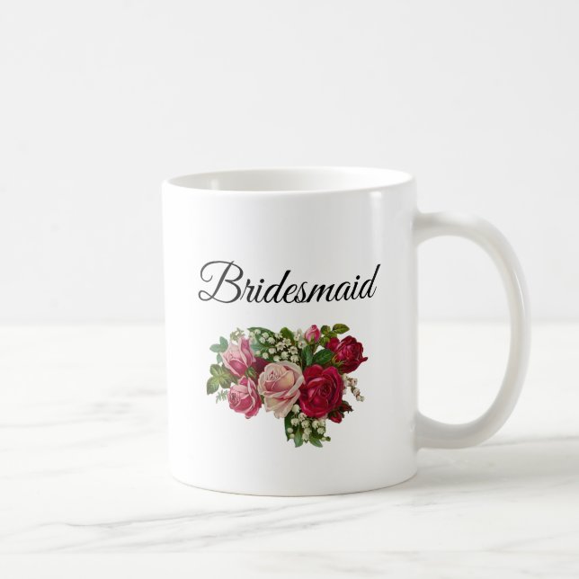 Mug Bouquet de bouquet de Roses de la famille Bridesma (Droite)