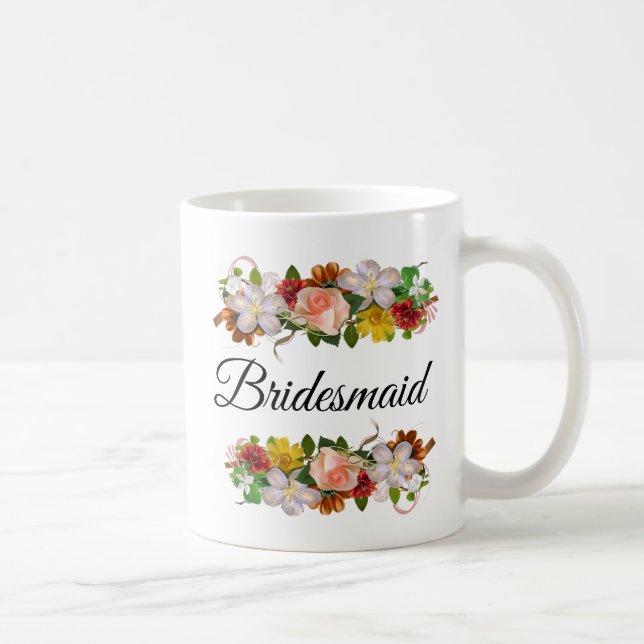 Mug Bouquet de bouquet de roses florales (Droite)