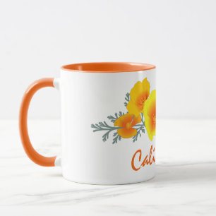 Mug Bouquet de coquelicot en Californie avec Musique d