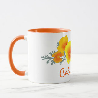 Mug Bouquet de coquelicot en Californie avec Musique d