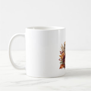 Mug Bouquet de fleurs automnales rustique avec bougie