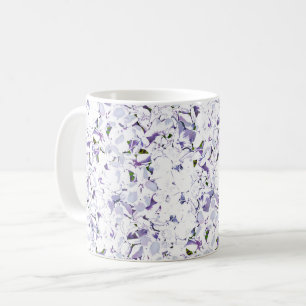 Mug Bouquet de fleurs d'aquarelle d'hydrangées.