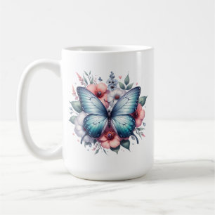 Mug Bouquet de fleurs papillon vibrant Art-96283