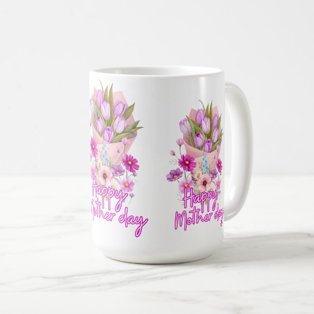 Mug Bouquet de fleurs pour la fête des mères (Devant droit)