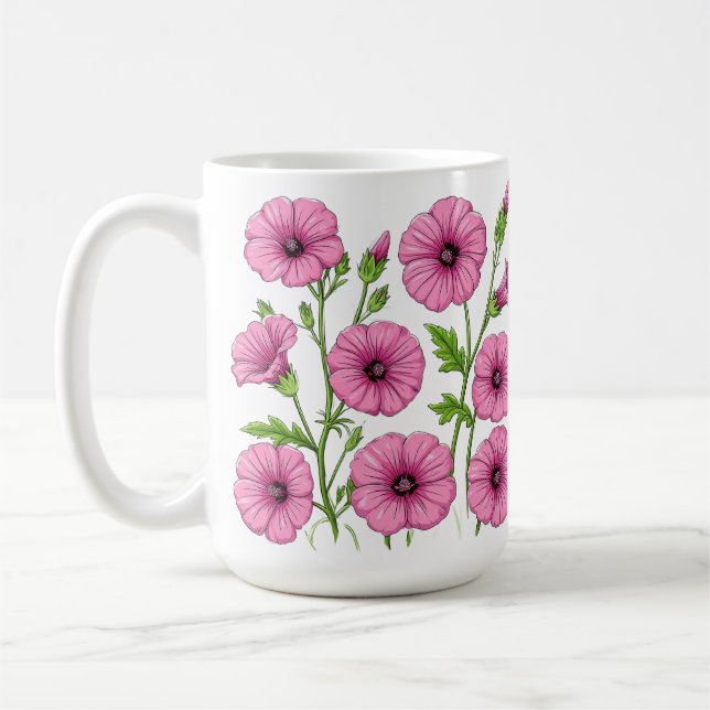 Mug Bouquet de fleurs roses (Gauche)