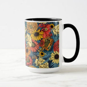 Mug Bouquet de fleurs - roses, pivoines, marguerites e
