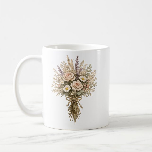 Mug Bouquet de fleurs sauvages vintage (Gauche)
