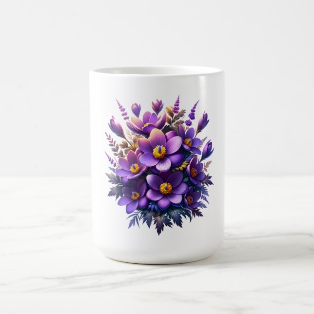 Mug Bouquet de fleurs violettes (Centre)