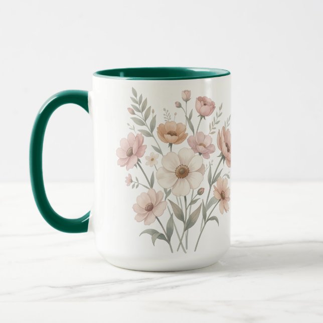 Mug Bouquet de l'Anémone Délicate Douceur Aquarelle (Gauche)