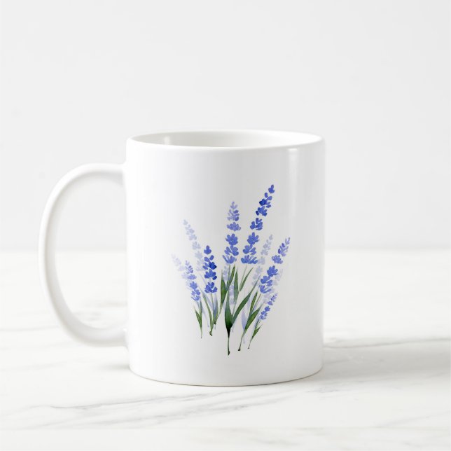 Mug Bouquet de lavande aquarelle (Gauche)
