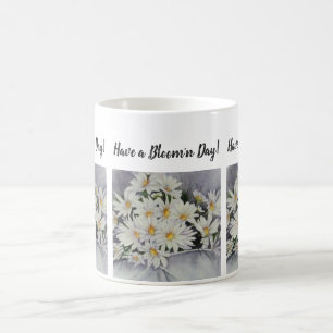 Mug Bouquet de marguerite blanche Fleurs aquarelles