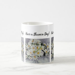 Mug Bouquet de marguerite blanche Fleurs aquarelles