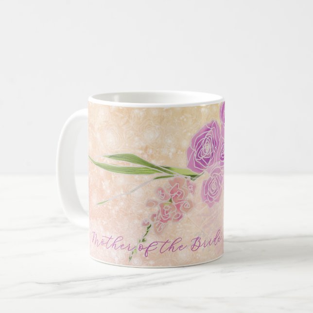 Mug Bouquet de mariage de la mère de la mariée Sunset  (Devant gauche)