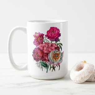 Mug Bouquet de pivoines et d'hydrangées