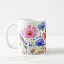 Bouquet de prairie fleurie aux fleurs sauvages aqu