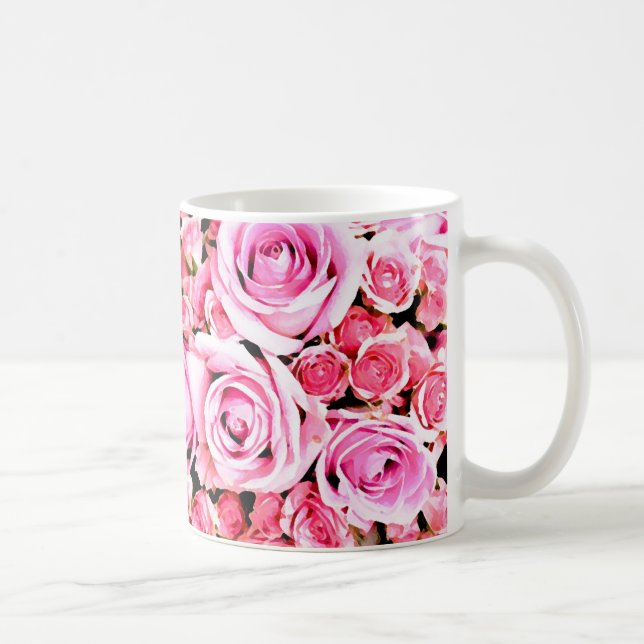 Mug Bouquet de roses roses (Droite)