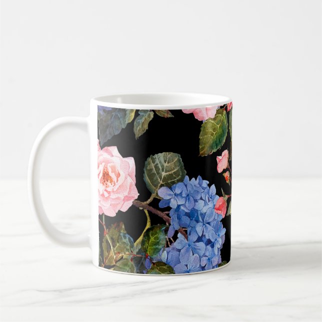 Mug Bouquet de roses roses victoriennes. (Gauche)
