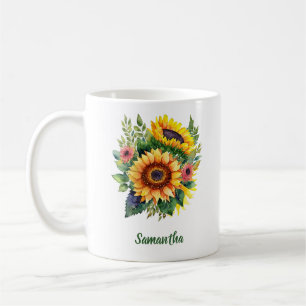 Mug Bouquet de tournesols - Personnalisé