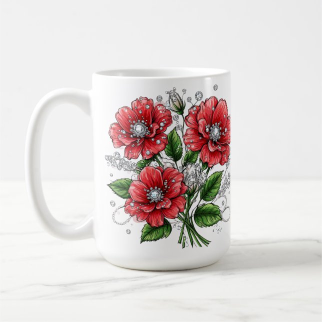 Mug Bouquet floral coloré (Gauche)