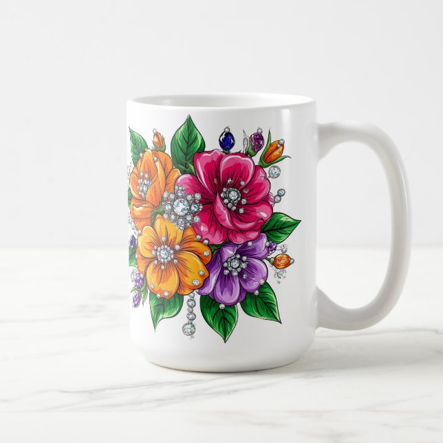 Mug Bouquet floral coloré (Droite)