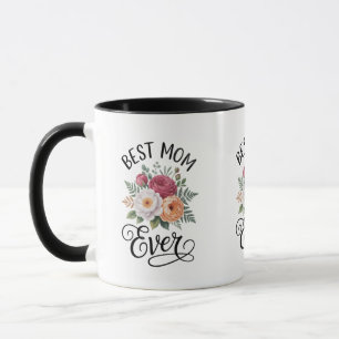 Mug Bouquet Floral Élégant Meilleure Maman de Tous les