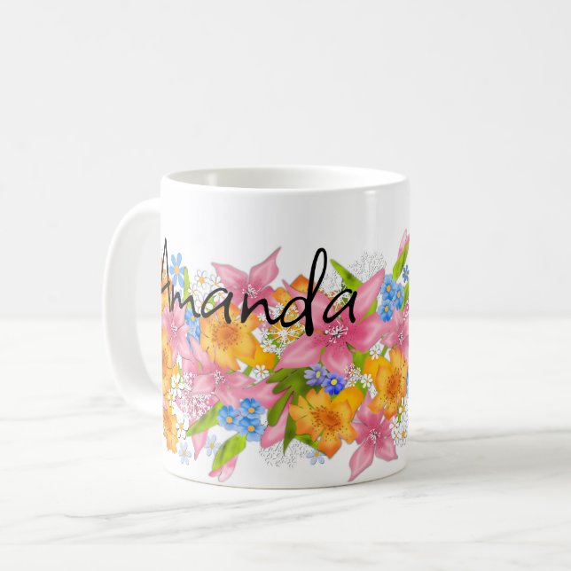 Mug Bouquet printanier (Devant gauche)