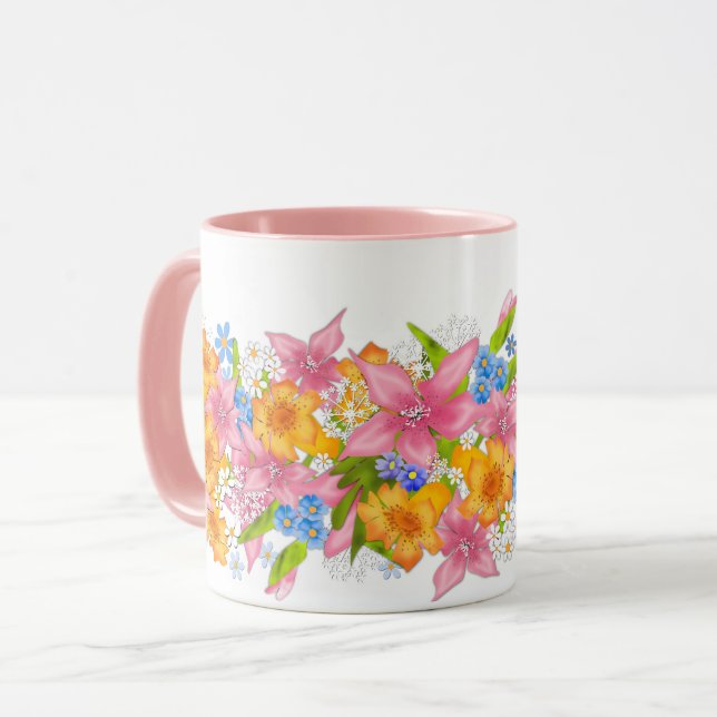 Mug Bouquet printanier (Devant gauche)