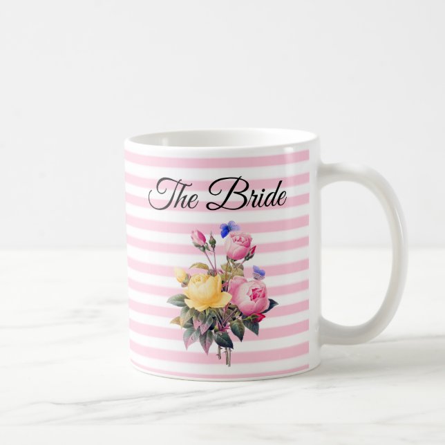 Mug Bouquet Rose de mariée Bouquet personnalisé (Droite)
