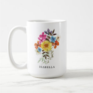Mug Bouquet tournesol et Fleur sauvage personnalisé