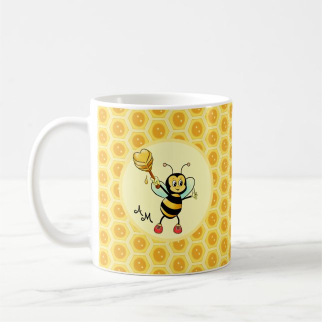Mug Bourdon avec cœur et monogramme (Gauche)